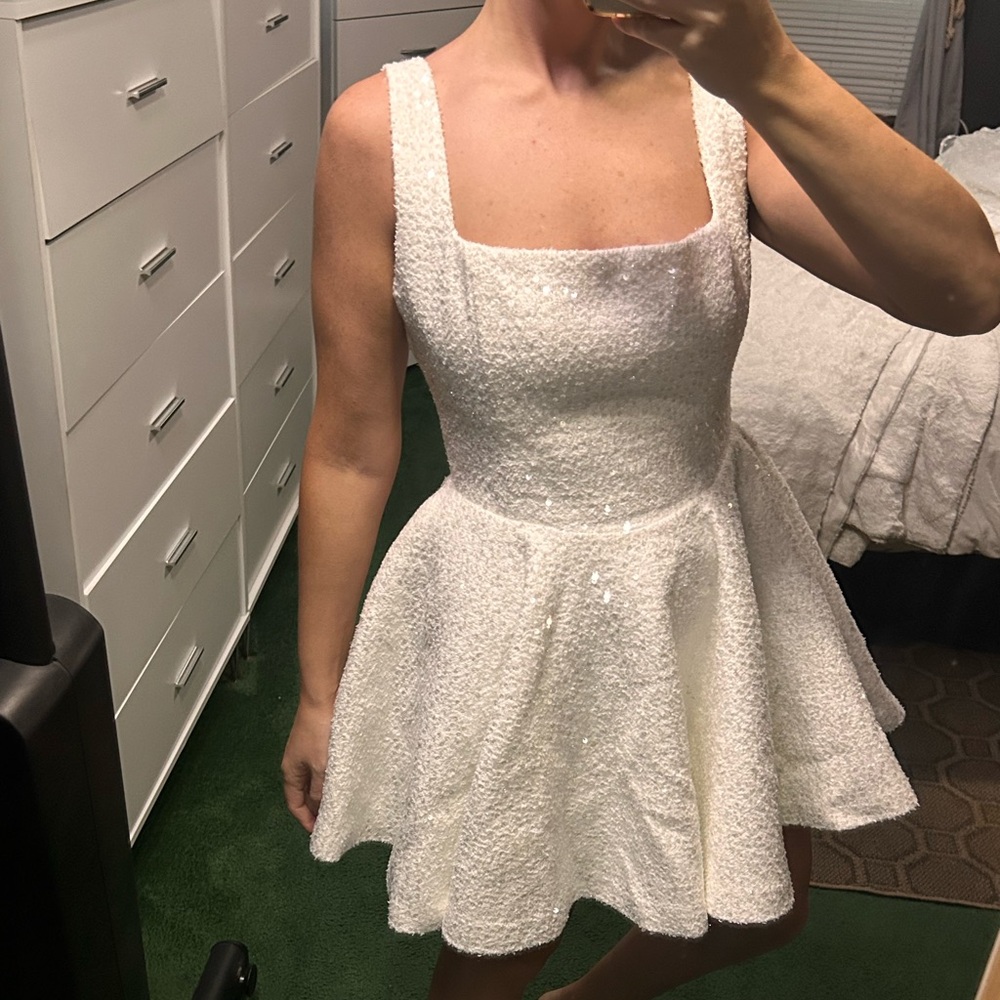 Elegant White Mini Dress